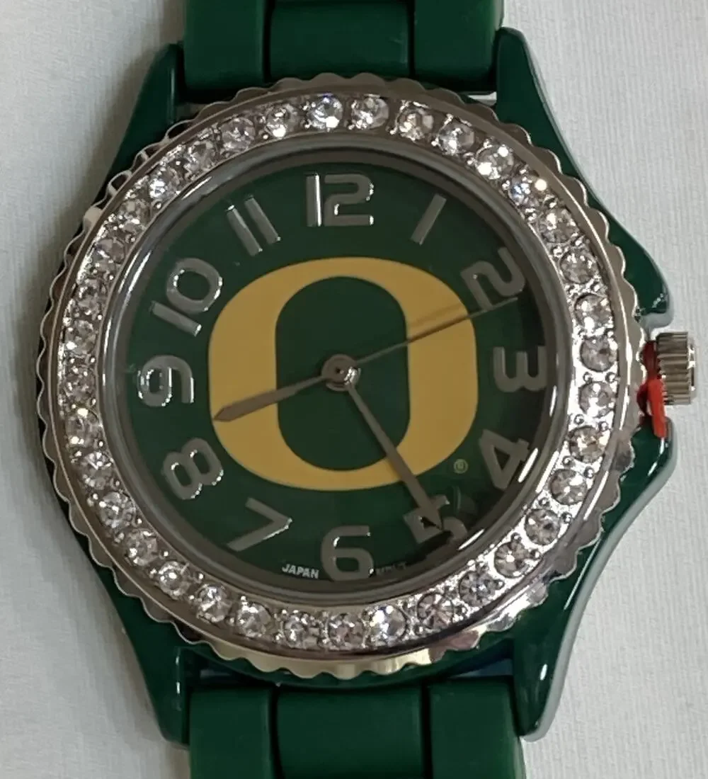 Oregon Ducks Ladies Crystals Watch, Gift for Her Mom , NCAA